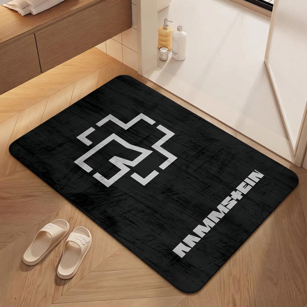 Rammstein Iconic Band Logo Indoor Rug Durable Easyclean Carpet For Study Reading Area Home Party Decor Christmas Gift