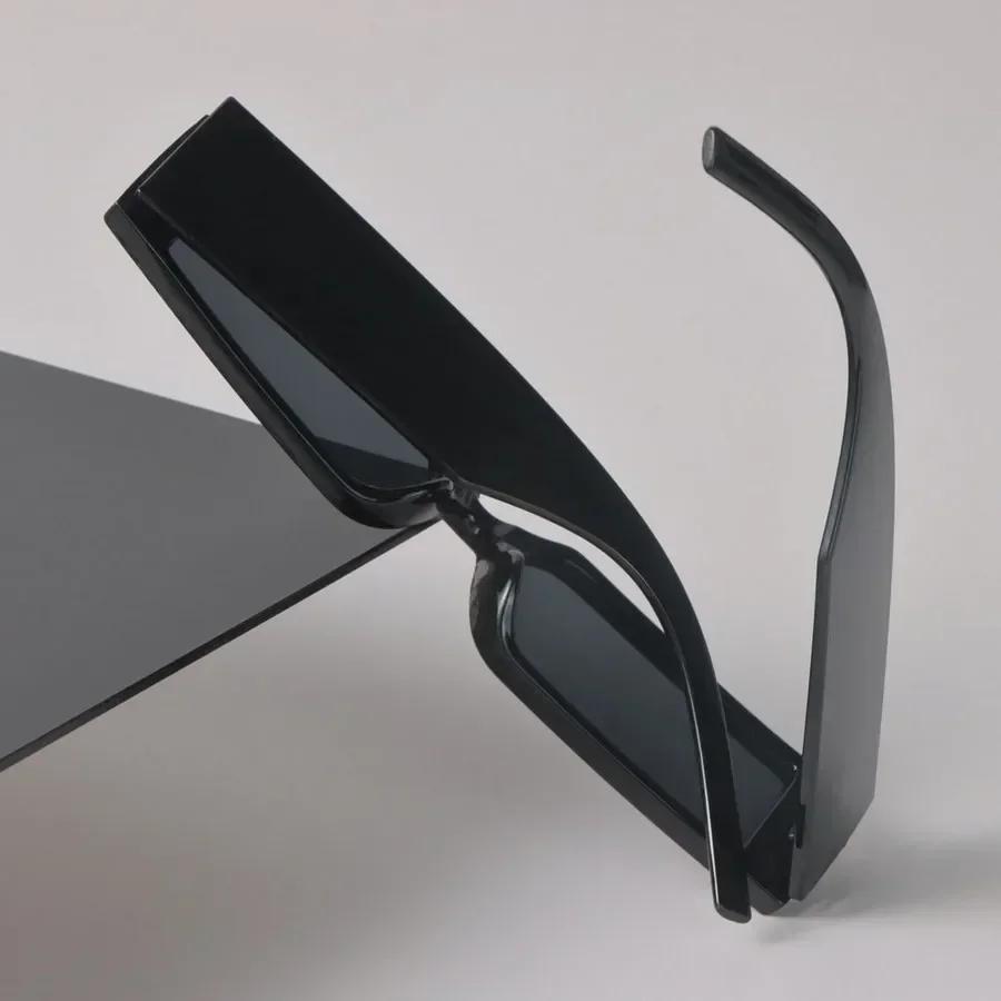 Модные женские солнцезащитные очки Мужские квадратные винтажные солнцезащитные очки с большой оправой Стильные зеркальные черные ретро очки