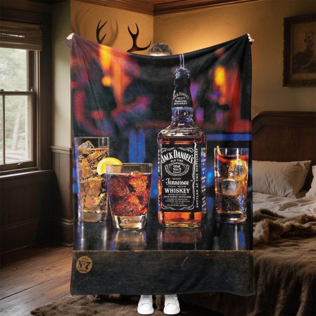 Jack Daniel's Legacy Plush Blanket Soft Comfortable All Seasons blanket Sofa Office Naps blanket Outdoor Travel throw Perfect Gift