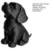 Sitting Puppy Sculpture 3D Printed Dog Figurine, Modern Black Decorative Statue, Desk Decor Animal Shape Decoration, Gift for Pet Lovers Home