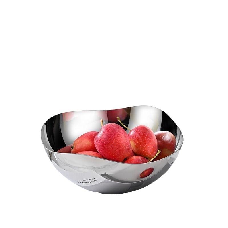 Stainless Steel Cooking Bowl, Large Irregular-shaped Bowl, Creative Light Luxury Irregular Salad Bowl, Restaurant