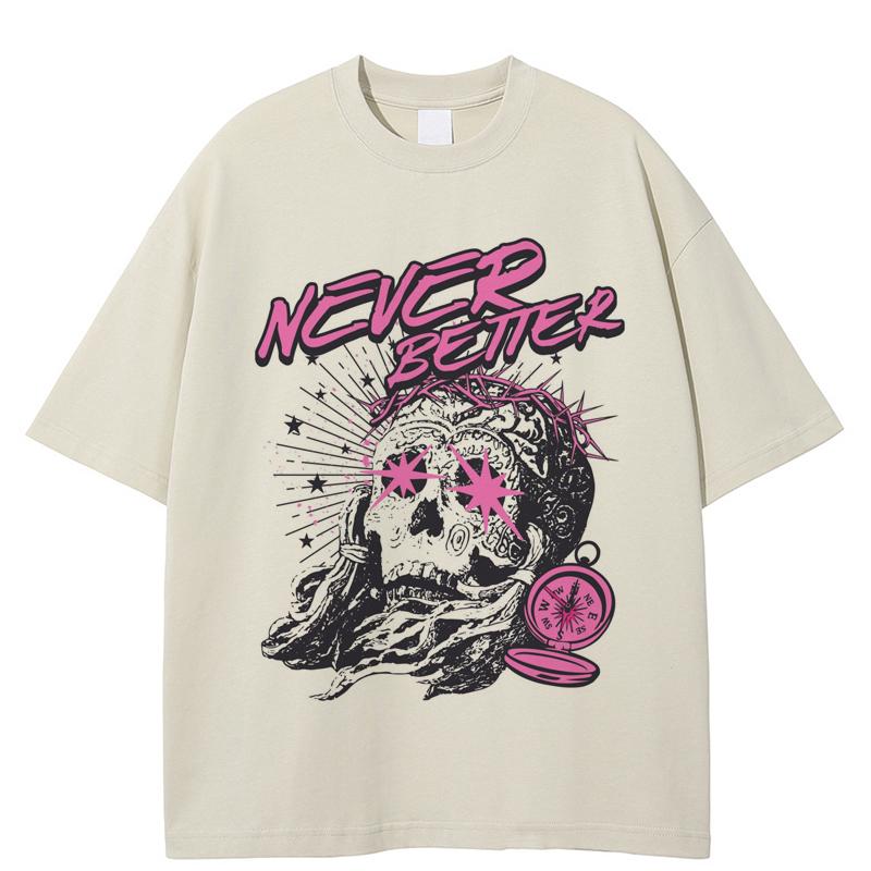 Мужская футболка 2026 Streetwear QUARTER 24 Череп Цербера Графика
