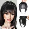 1pc Elegant Women's Clip-In Synthetic Bangs With Braid Design Fiber Hair  For Women Accessories