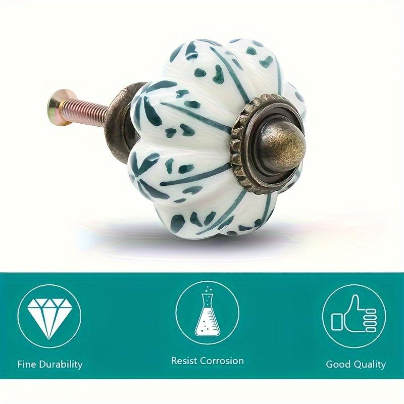 12 шт. керамических ручек для шкафа в форме тыквы, винтажные ручки для комода, винтажные ручки для ящиков с винтами для шкафов, шкафов и домашних проектов «сделай сам»