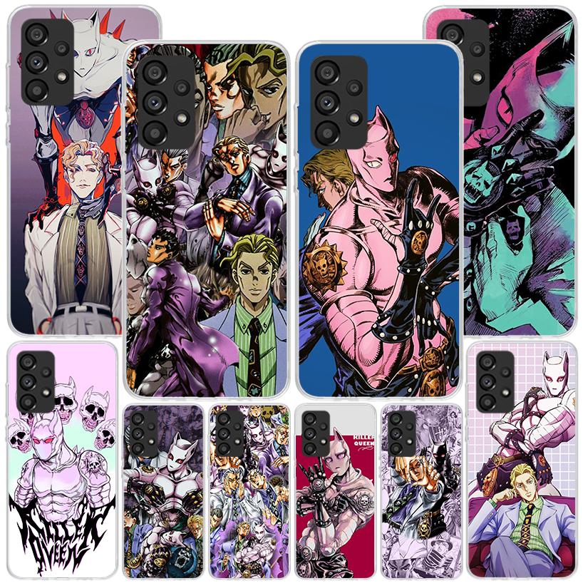 Anime JoJo Killer Queen Phnoe Case for Samsung Galaxy A17 A37 A57 A16 A26 A36 A56 A15 A14 A13 A55 A54 A53 A35 A34 A33 A25 A24 A2