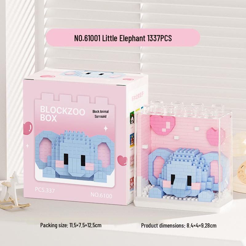 Квадратный Зоопарк Санта Клаус Панда и Тигр Строительные Блоки - Совместимы с Лего, Идеальный Подарок