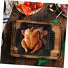Heat Resistant Barbecue Grill Pan Non-Stick Coated Roasting Fish Plate Grill Basket  Picnic