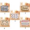 Desktop Cotton And Linen Handle Collapsible Storage Box Cartoon Pictures Storage Basket