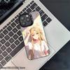 Чехол для телефона с Асуной и Кирито из аниме для iPhone 17,16,15,14,13,12,11,Pro,XS,Max,Plus,Mini,SE4,E Черный матовый противоударный чехол