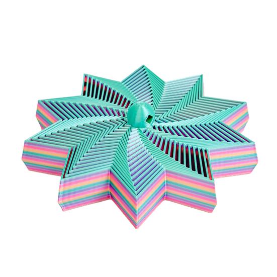 Расширенная сенсорная фиджет-звезда Вращающаяся спиральная звезда Фиджет-игрушка Вращающаяся башня Гибкая звезда с ручкой для снятия стресса и тревоги Домашняя офисная настольная игрушка