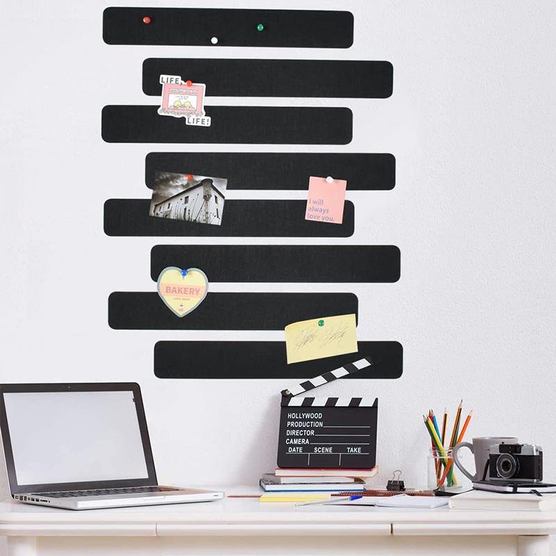 Display Cork Pictures Notice Tack Self Memo Bulletin Pin Message Strip Board Felt Wall Strips