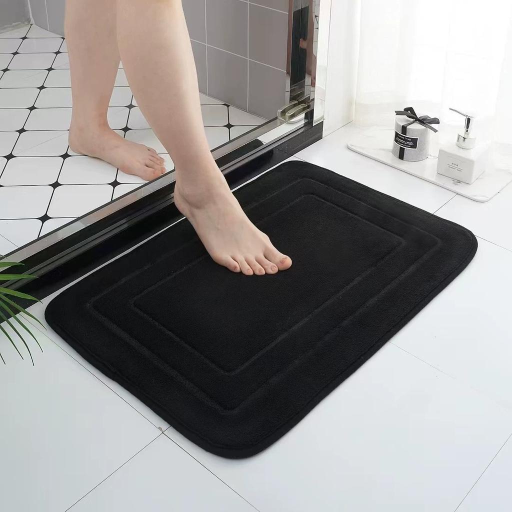 New Bathroom Anti Slip Floor Mat Soft Bathroom Mat Super Absorbent Quick Dry Bath Mat Thickened Flannel Fabric Non-Slip Door Mat
