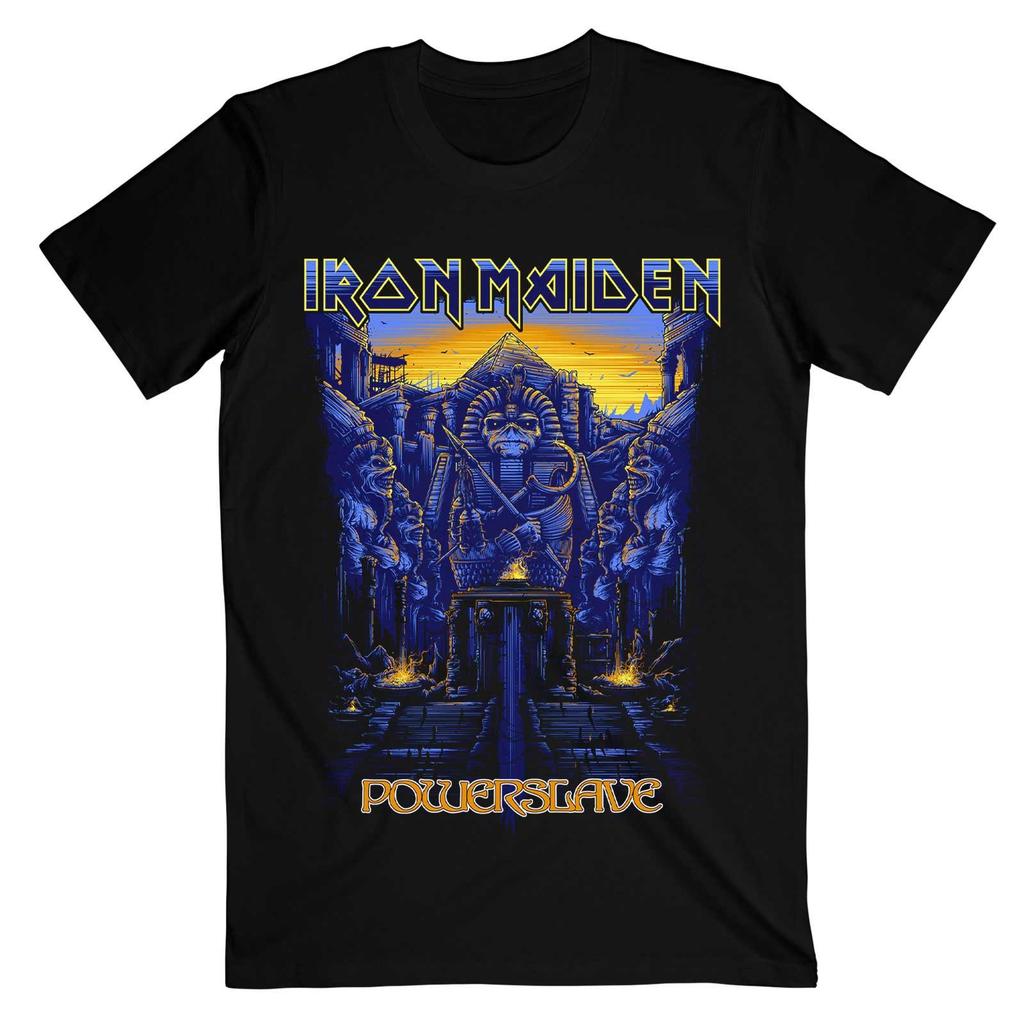Iron Maiden Футболка унисекс для взрослых с темными чернилами Powerslaves
