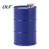 Airtight Metal Condiment Bottle Oil Drum Shape Wine Pot, Durable Stainless Steel Leak-proof Kitchen Countertop Storage Cruet, 350ml Capacity,