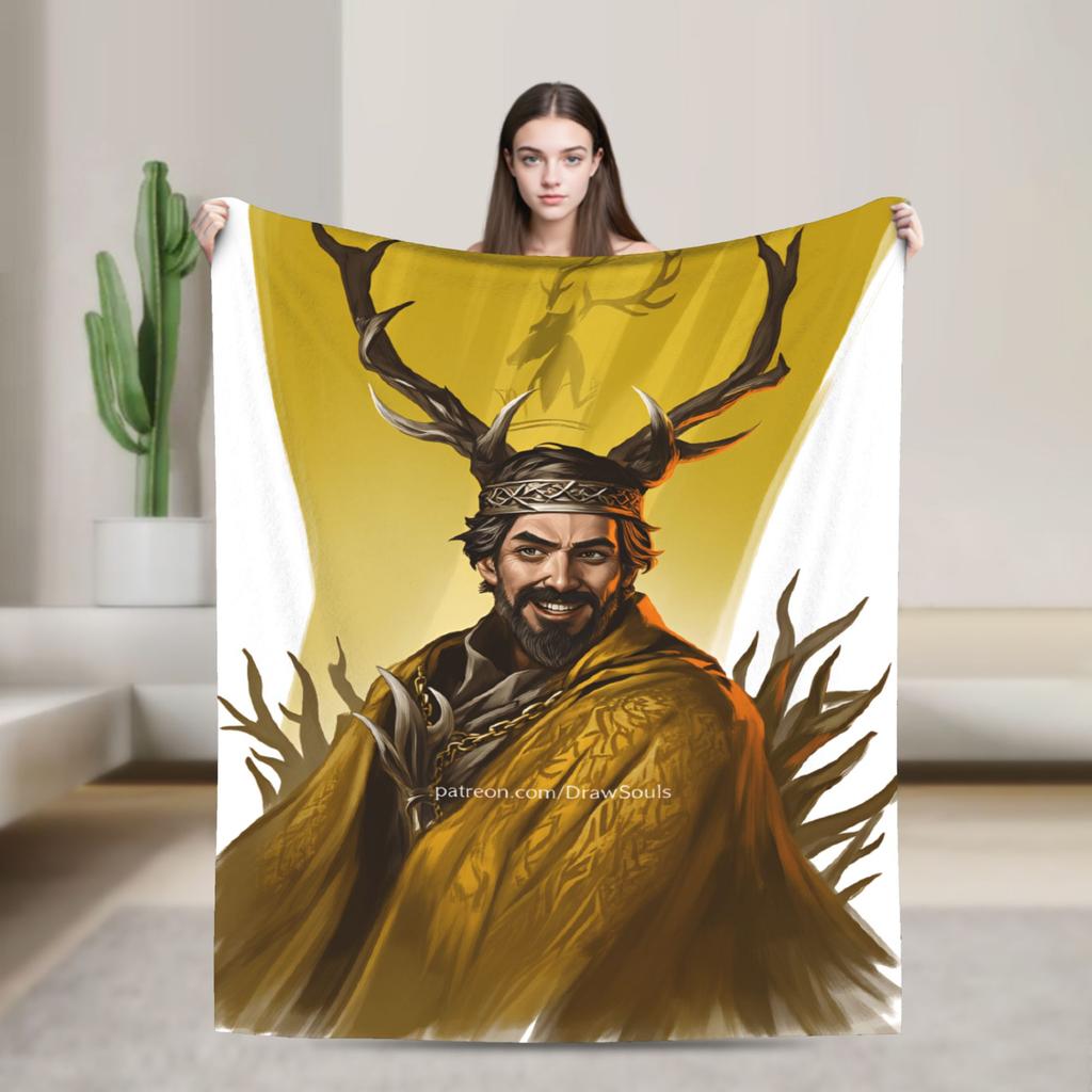 Lyonel Baratheon Throw Blanket Comfortable Funny Blanket For Living Room Travel Office Flannel Bedspread Bed Cover