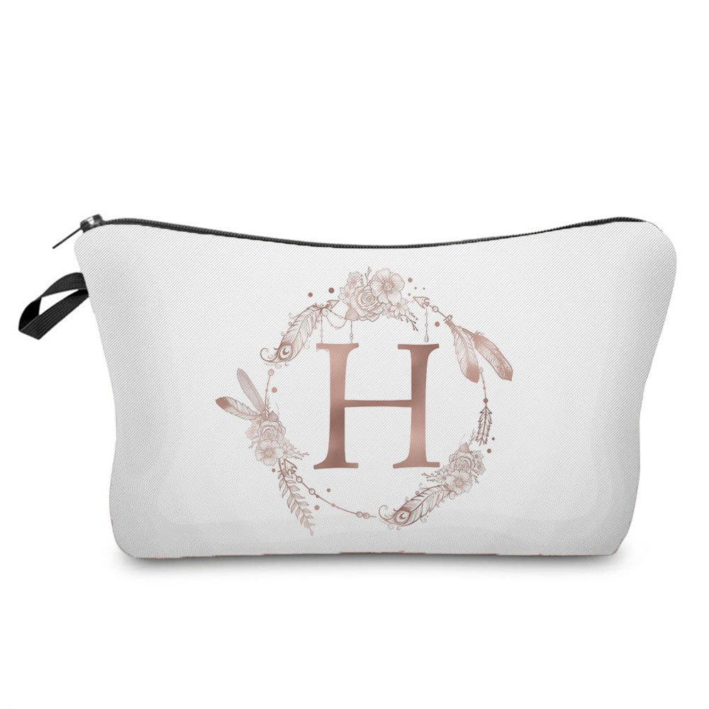 Женская косметичка с принтом букв Органайзер для туалетных принадлежностей Дорожный чехол для хранения