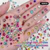 50Pcs Shiny Five-Pointed Star Nail Decor Rhinestones Colorful Mini Flatback for Girls DIY Nail Art Craft