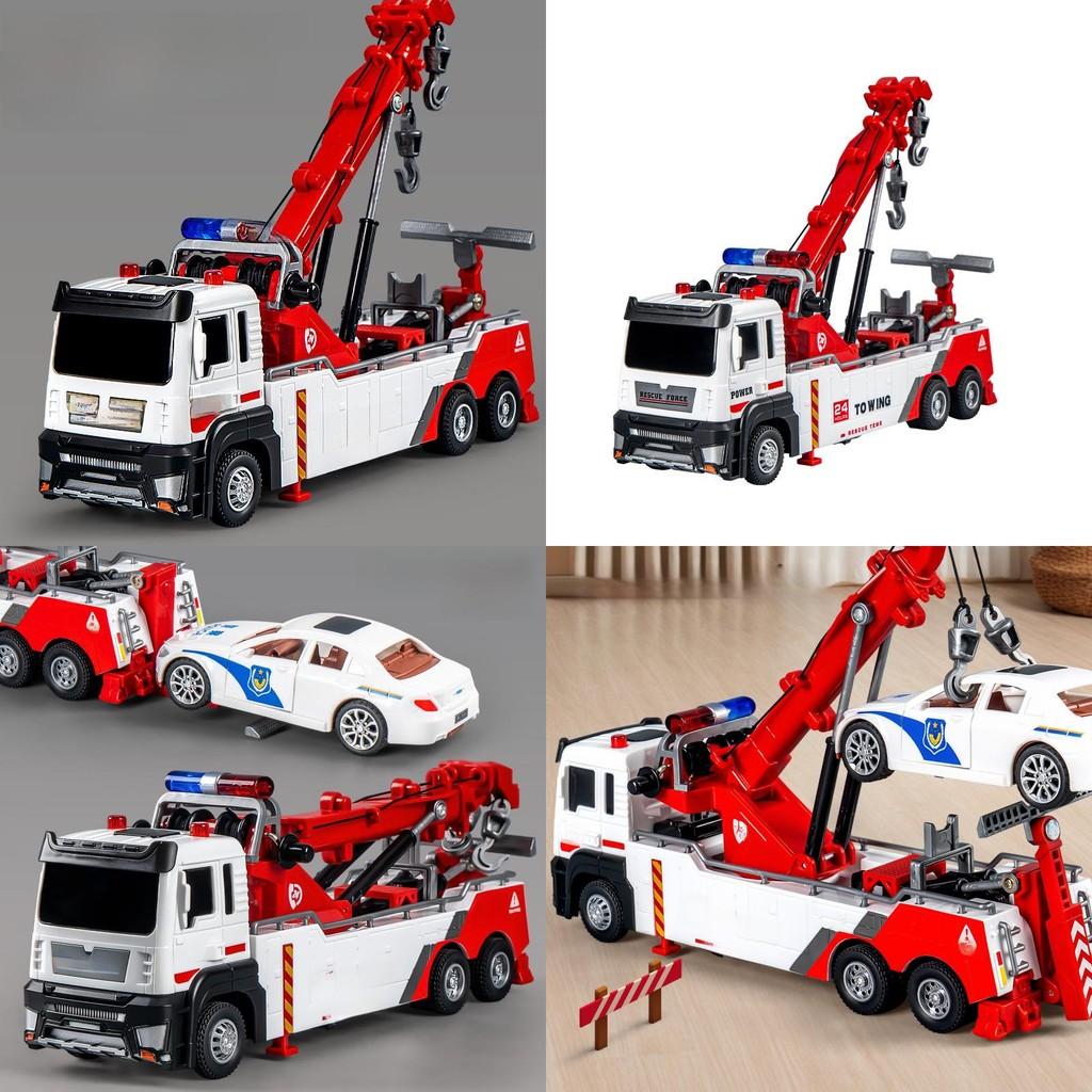 Childrens Trailer Clearing And Rescue Vehicle Toy Car With Light And Sound For Kids Learning And Play