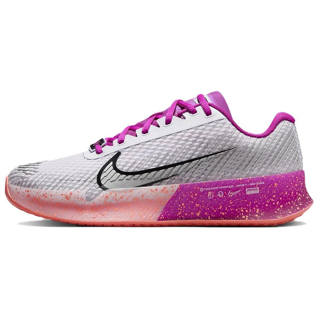 Nike Court Vapor 11 Hc Premium Едва Виноградный Яркий Виноградный Светлый Дикий Манго Металлик Серебристый Женские Кроссовки FQ7266-500