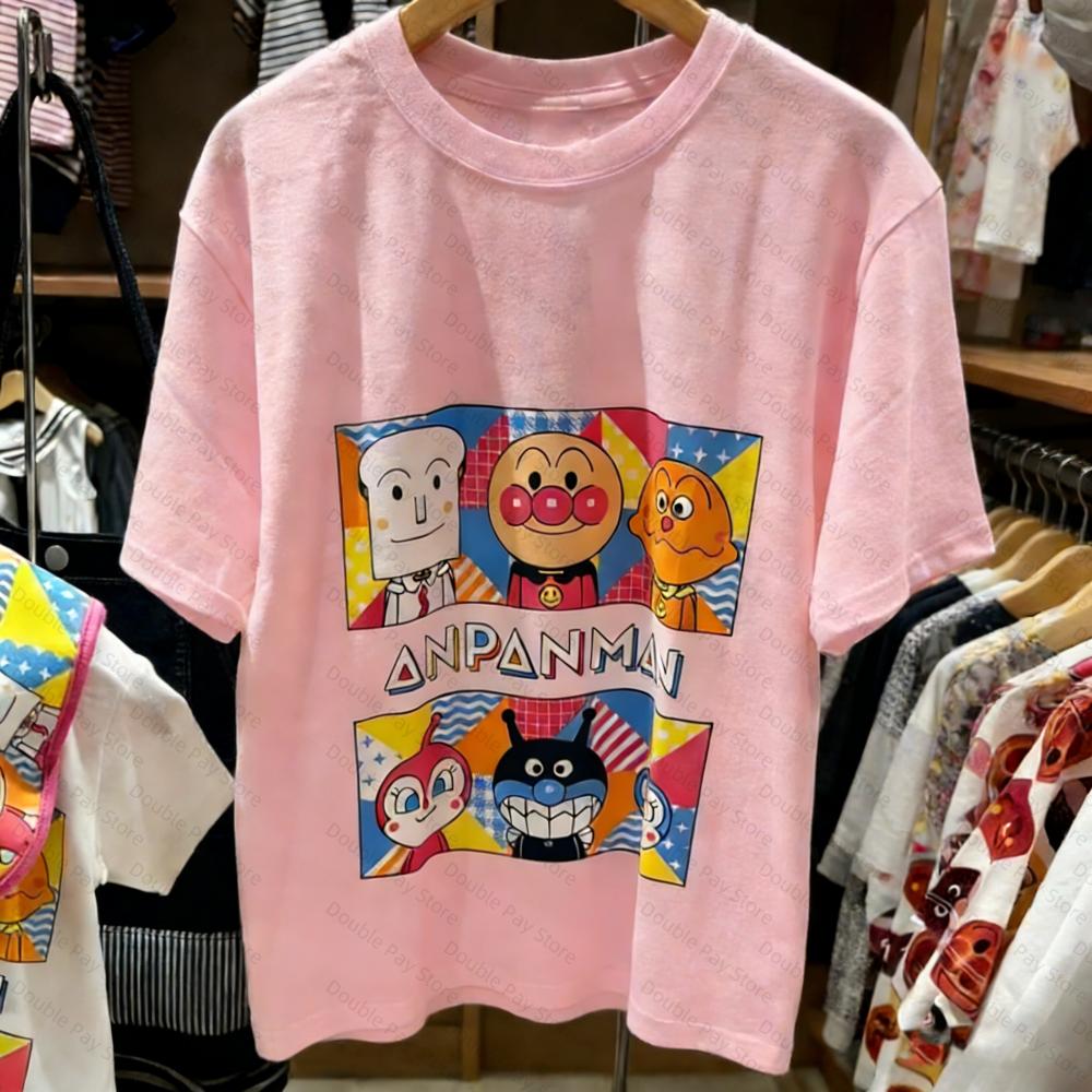 AnimeAnpanUnisex T Shirt For Kids 2026 Summer Short Sleeve Cartoon Print Casual Tee Boys Girls Tops Unisexs Shirts Women tshirts