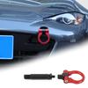 Tow Hook for Mazda Front Bumper Tow Trailer Exterior Car Aluminum Alloy Carbon Steel MX-5 (2016-Present), Hook, Ring, Screw-On, Detachable, Foldable,