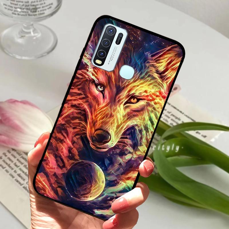 Для Vivo Y30 1938 Y50 1935 Чехол животное Силиконовый Мягкий ТПУ Задние крышки Для Vivo Y 30 50 Y30 2020 Чехол Защитный Мультяшный Funda