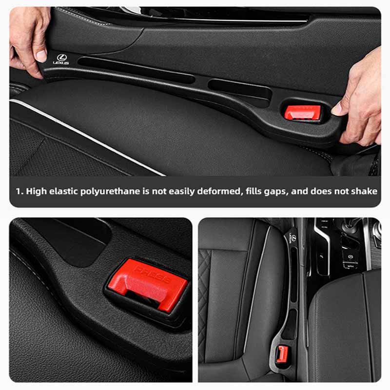 2Pcs Car Seat Gap Filler Plug Sealing Strip Accessories For Lexus F-SPORT ES RX NX LS UX LM LX GX LC RZ IS CT GS RC HS SC TX LBXUJ0