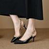 Rivet Pointed Thin Heel High Heels Women's New Summer Simple Temperament Bag Head Empty Word with Sandals