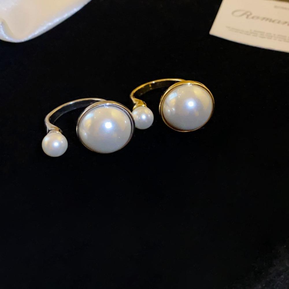 Имитация жемчуга Жемчужное кольцо Ювелирные изделия Аксессуары Корейское жемчужное кольцо Элегантные жемчужные открытые кольца Свадьба
