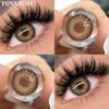 FUNSACHY 1 Pair Black Coloron Contacts Lens Yearly Use Natural Korean Brown Eyes Contact Gray Pupils Cosmetics Fashion Softlen