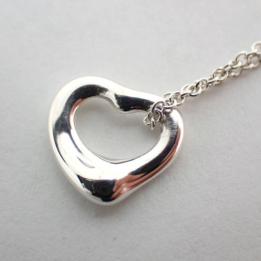 [Б/у] TIFFANY/Tiffany 925 Open Heart Pendant/Necklace/g411-55