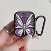Purple Butterfly And The Flower Case For Airpods 1 2 Pro Pro2 Pro3 4 3 Earphone Cases Cover