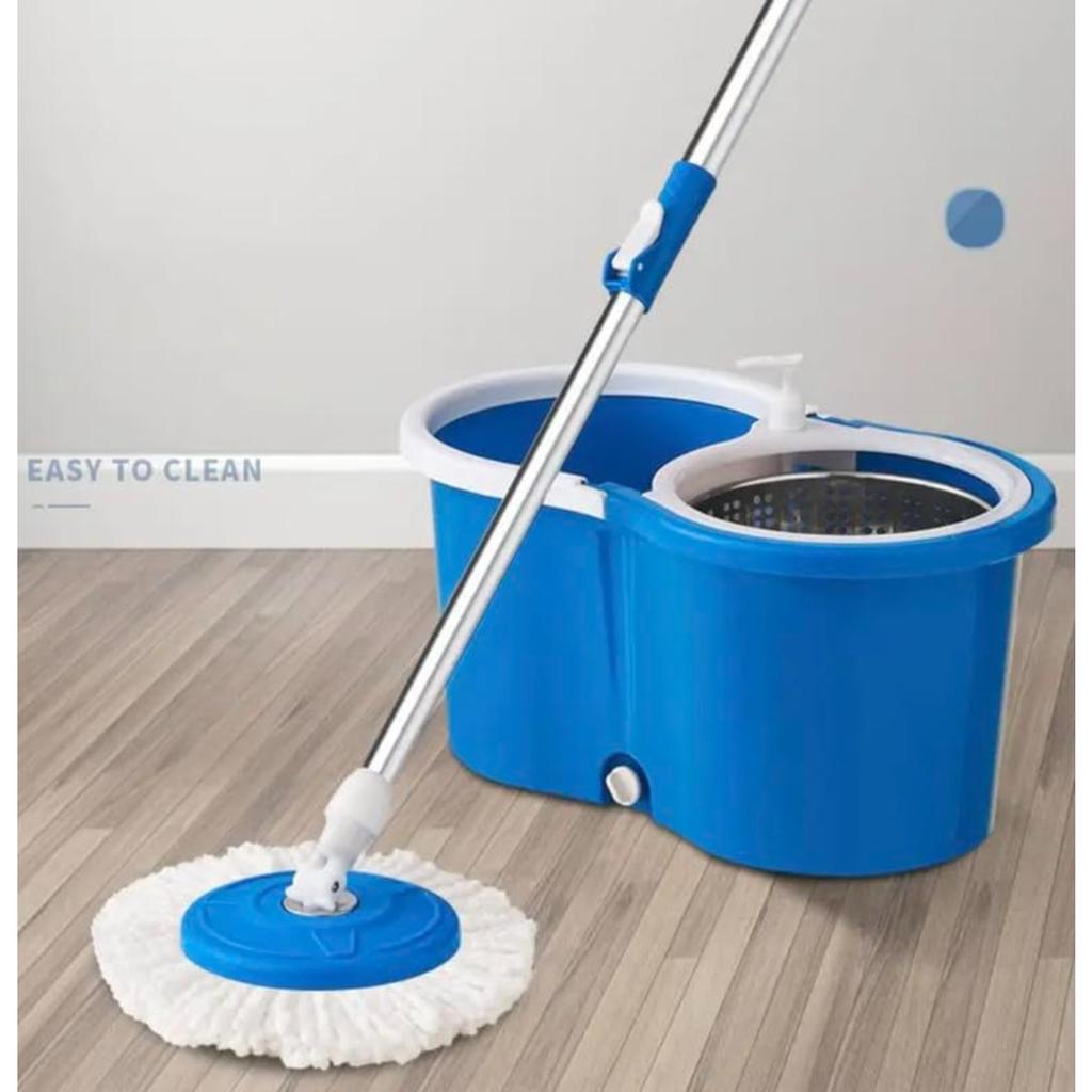 Набор для мытья пола Easy Life Magic Mop с ведром, вращающаяся на 360 градусов швабра