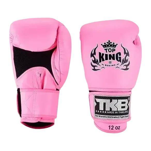 Top King Ultimate Air Muay Thai Boxing Gloves Pink 12OZ