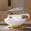 Transparnt Space Capsule Cat Bed Round Cat Toys Good Load Bearing Cat Sleeping Nest  Kitten