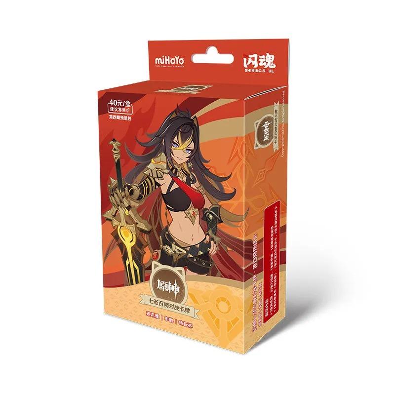 Оригинальные защитные рукава для карт Genshin Genius Invokation TCG, с персонажами из аниме, для боевой карточной игры, коллекционные наборы карт, игрушки, подарки