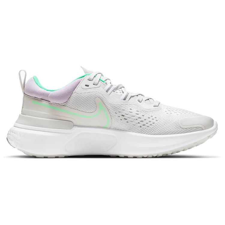 Nike React Miler 2 Platinum Tint Green Glow Женские кроссовки Серо-белый CW7136-002