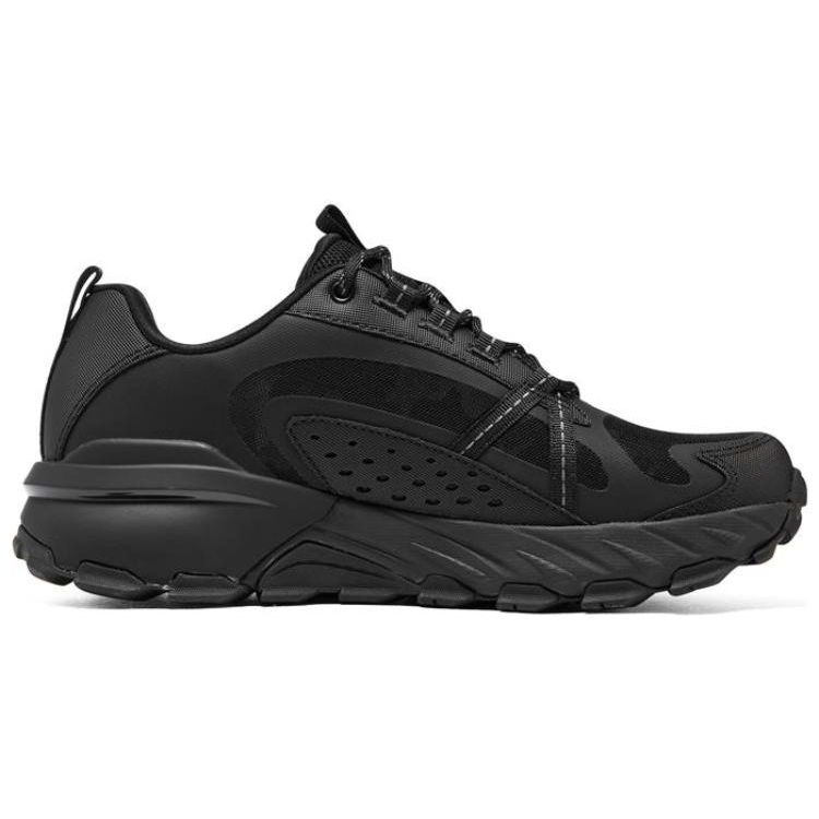 Skechers Max Protect Ткань Классические Универсальные Низкие Повседневные Кроссовки Мужские Кроссовки Черный 237308C-BBK