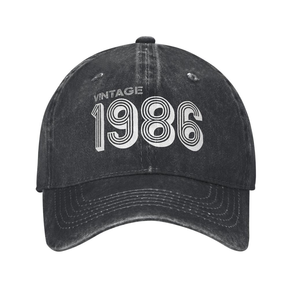Born in 1986 vintage age 40 years old funny 40th birthday Headwear Baseball Cap Men Women Daily Caps Hat Adjustable Trucker Hat