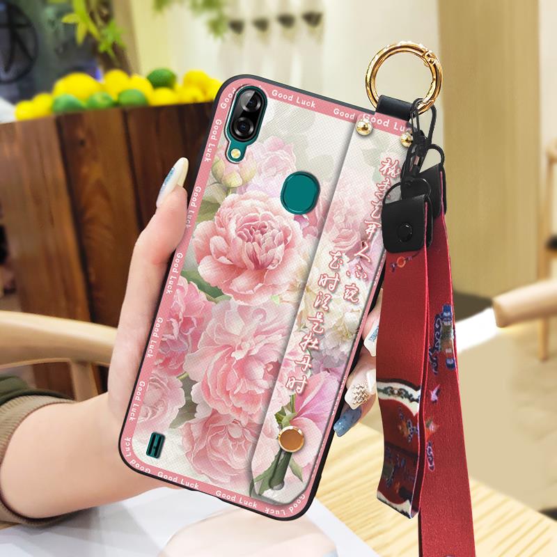 Мягкий силиконовый чехол для телефона Blackview A60 Pro Водонепроницаемая задняя крышка Подставка Противоударный Пылезащитный Прочный Ремешок