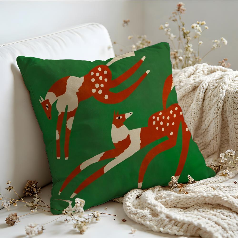 Cushion Cover Linen SkinFriendly Soft Decorative Case for Sofa Home Decor Vantage Abstract Anime Cute Pet Cat Dog Pillow cover