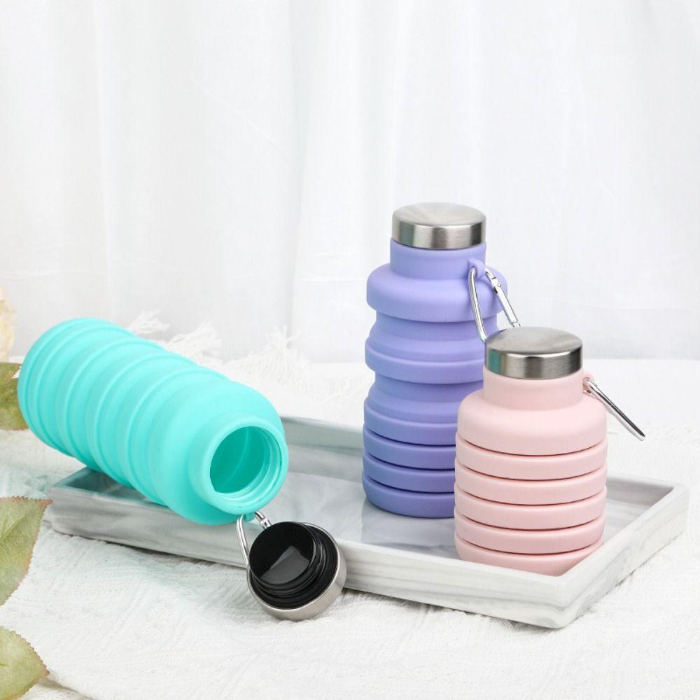 Leakproof Collapsible Water Bottle Silicone Sport Water Bottle Foldable Water Bottle Indoor Sport