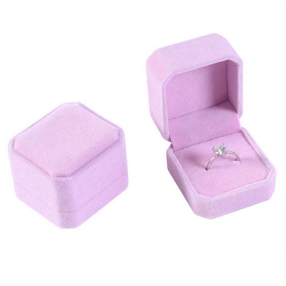 Packaging Box Square Ring Holder Box Storage Organizer Earring Display Case Ring Box Jewelry Box