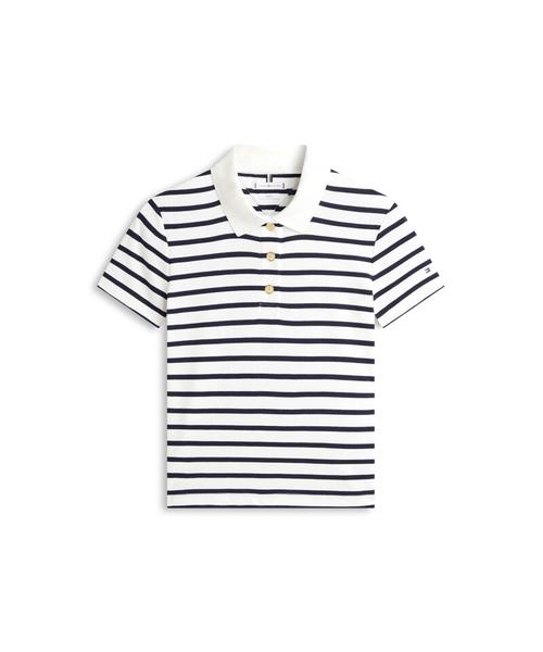 Поло TOMMY HILFIGER с золотой пуговицей (T22G1Tpi052Wt10Ba)