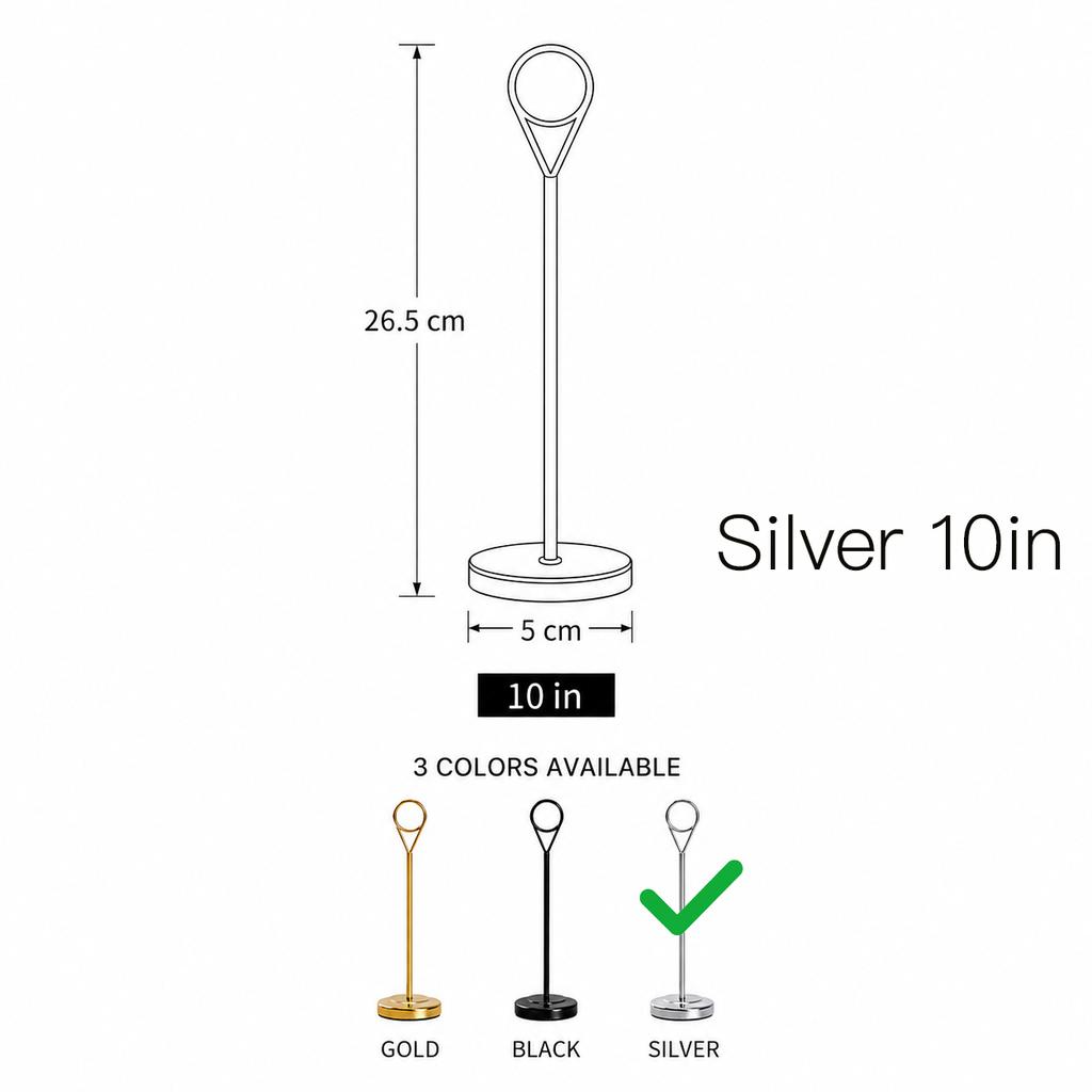 Creative Wedding Metal Holder Vertical Desktop Note Holder Graduation Ceremony Conference Restaurant Hotel License Plate Holder
