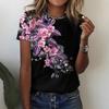 Women's T Shirt Tee Floral Print Holiday Weekend Basic Short Sleeve Round Neck Custom Print