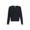 Polo Kids FW22 Pony Embroidered Cable Knit Long Sleeve Sweater Kids Sweater Black 313543047-005