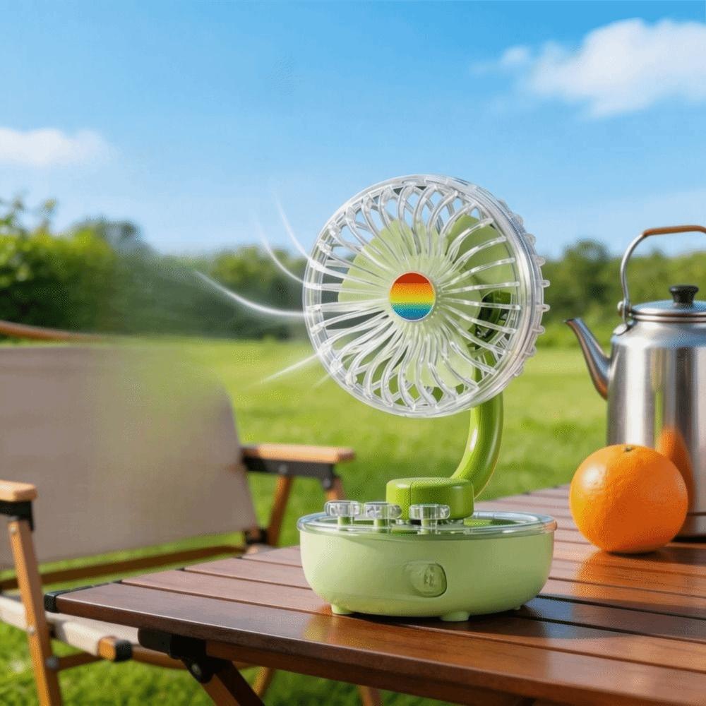 Compact Design Rechargeable Mini Table Fan Portable Personal Cooling Fan  Desktop Placement