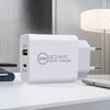 Новое зарядное устройство PD20W для быстрой зарядки, сертифицированное в США, с двумя портами QC3.0, зарядная головка для мобильного телефона, сертифицированный в Европе адаптер