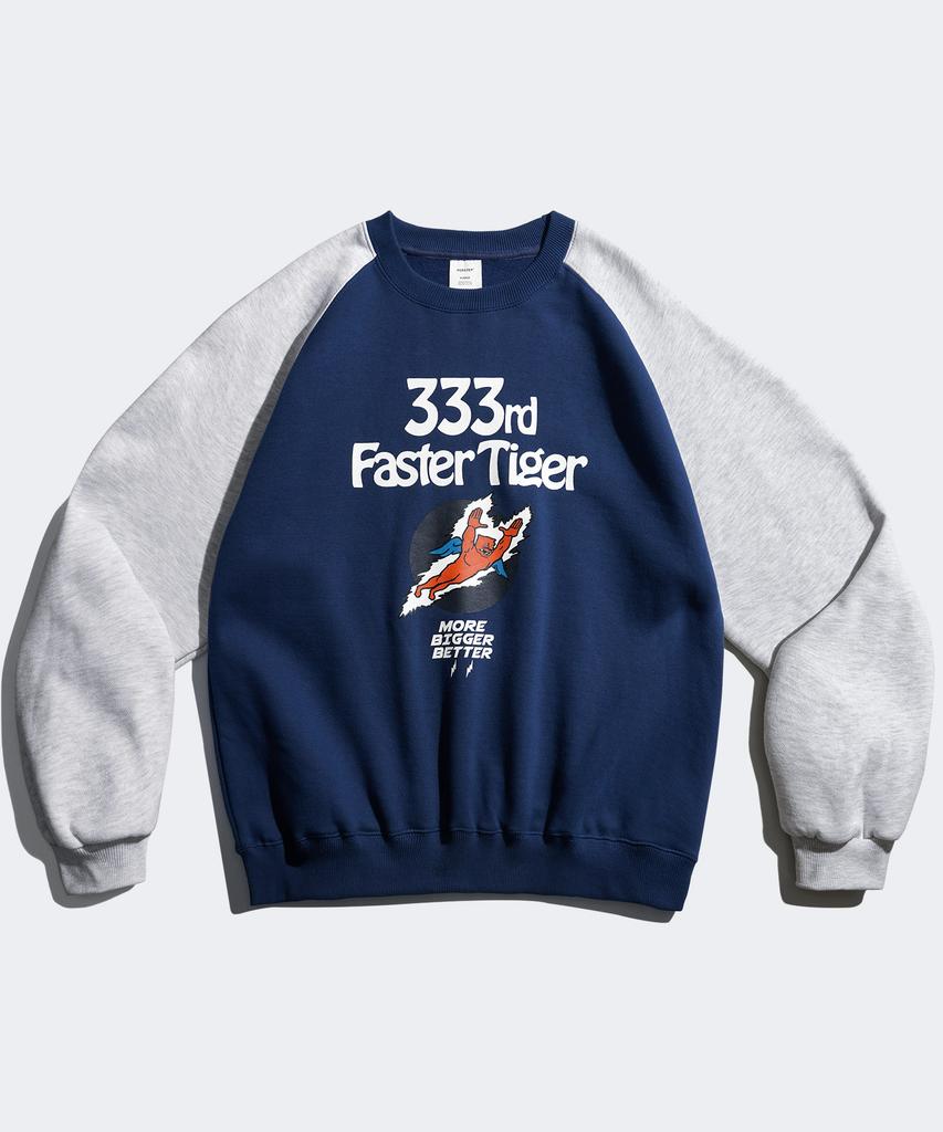 PERSTEP Fly Tiger Sweatshirt Dark Blue/Melange White Smmt4590